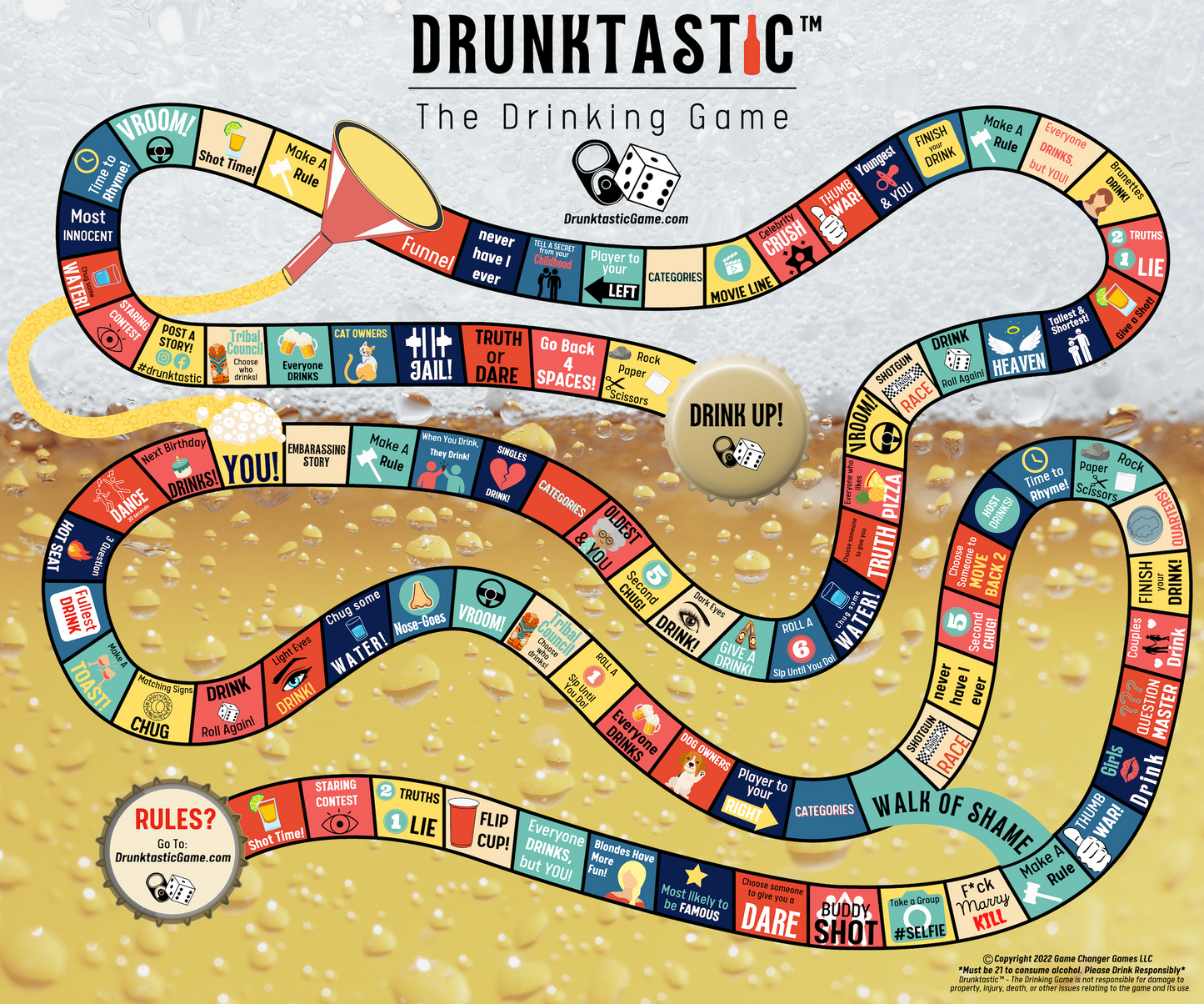 Drunktastic Board Game